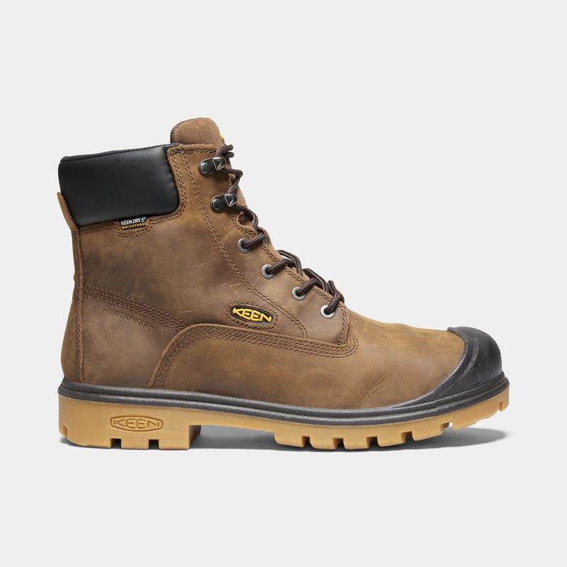 Keen Baltimore 6" 600g Insulated Waterproof Steel Toe Mens Work Boots Brown Online (2539-AGKFC)